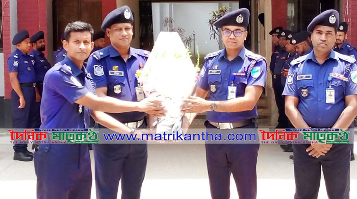 পাংশা মডেল থানা অর্ধ বার্ষিক পরিদর্শনে সহকারী পুলিশ সুপার 